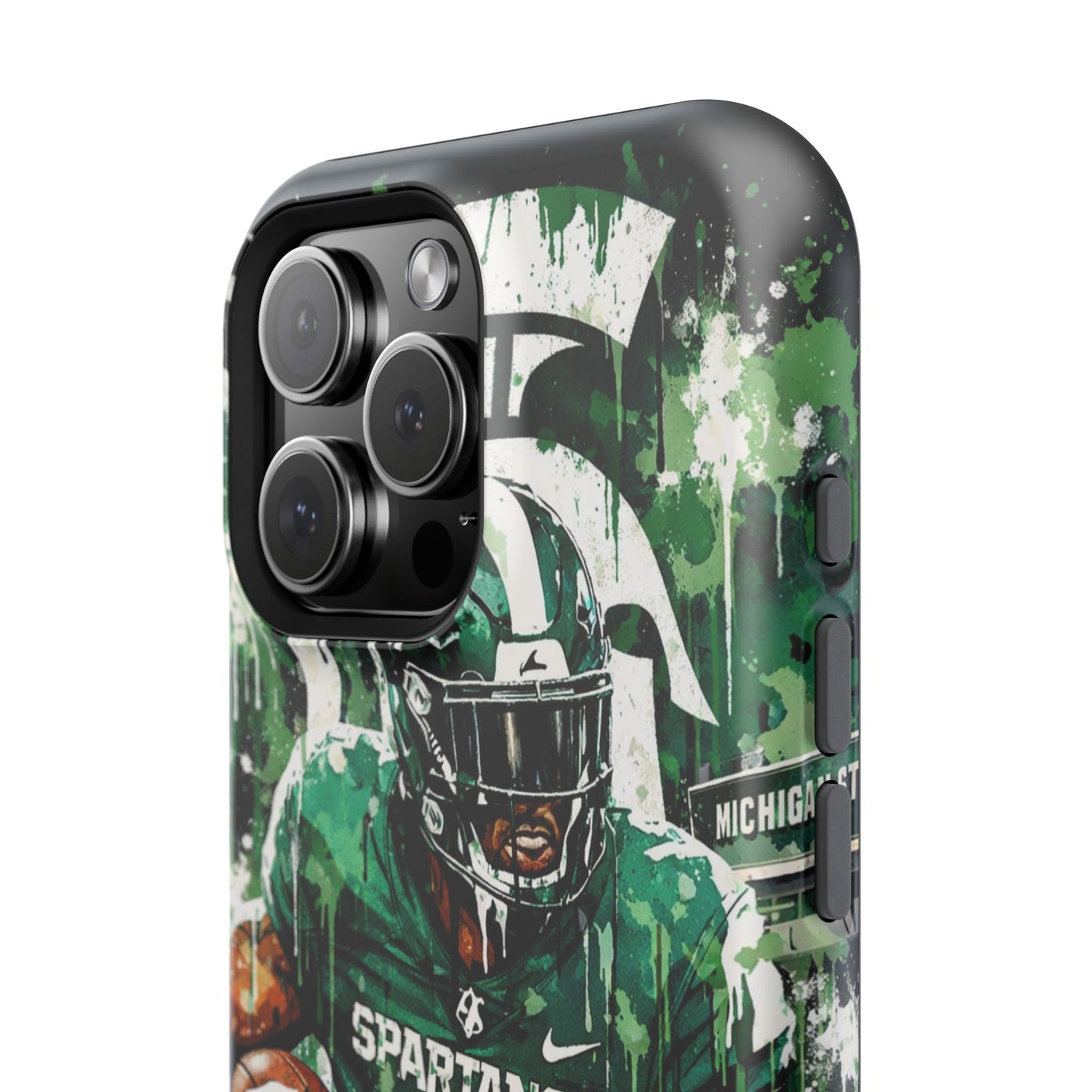 Spartans Football Impact-Resistant Phone Case — Drip Art Player Design