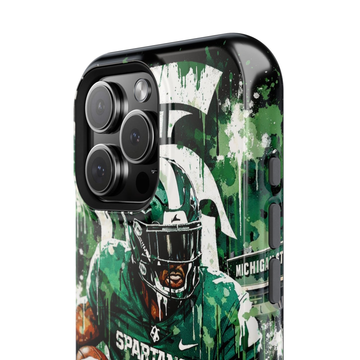 Spartans Football Impact-Resistant Phone Case — Drip Art Player Design