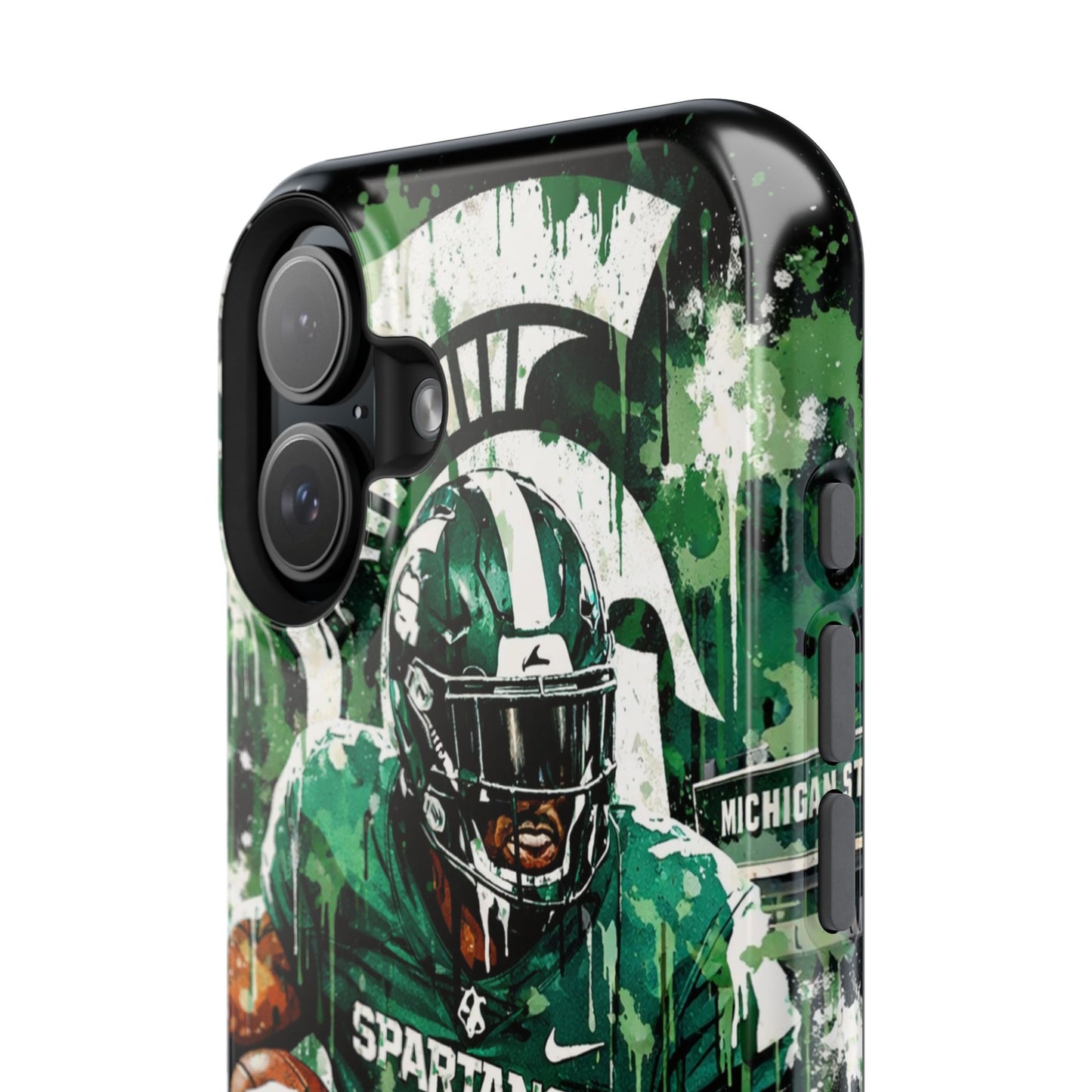 Spartans Football Impact-Resistant Phone Case — Drip Art Player Design