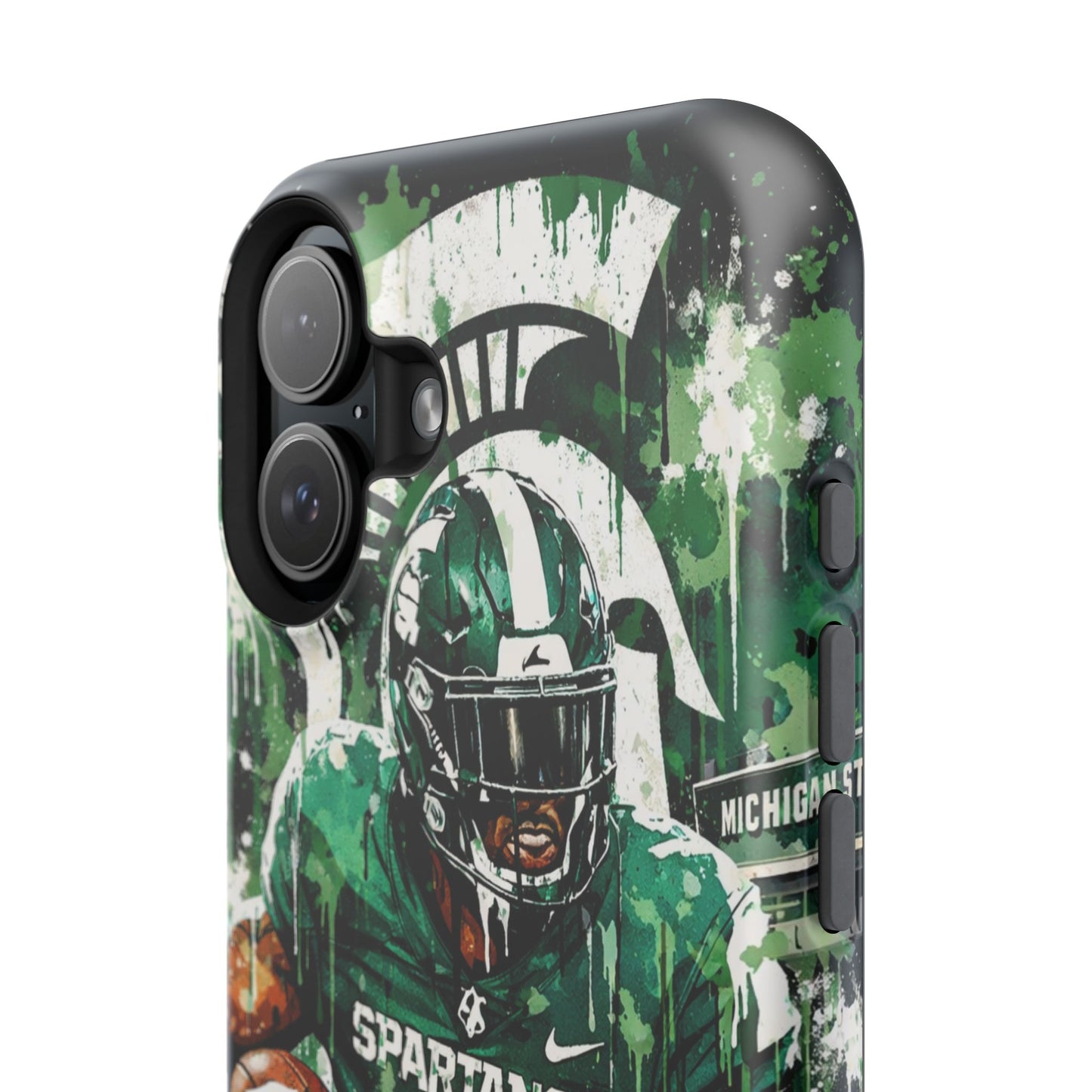 Spartans Football Impact-Resistant Phone Case — Drip Art Player Design