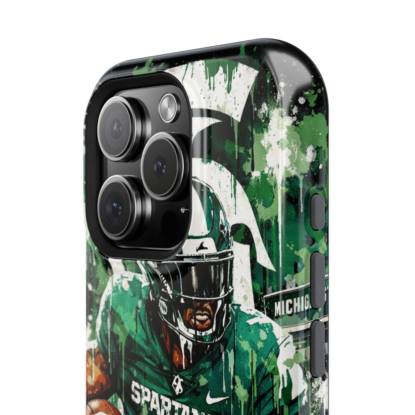 Spartans Football Impact-Resistant Phone Case — Drip Art Player Design
