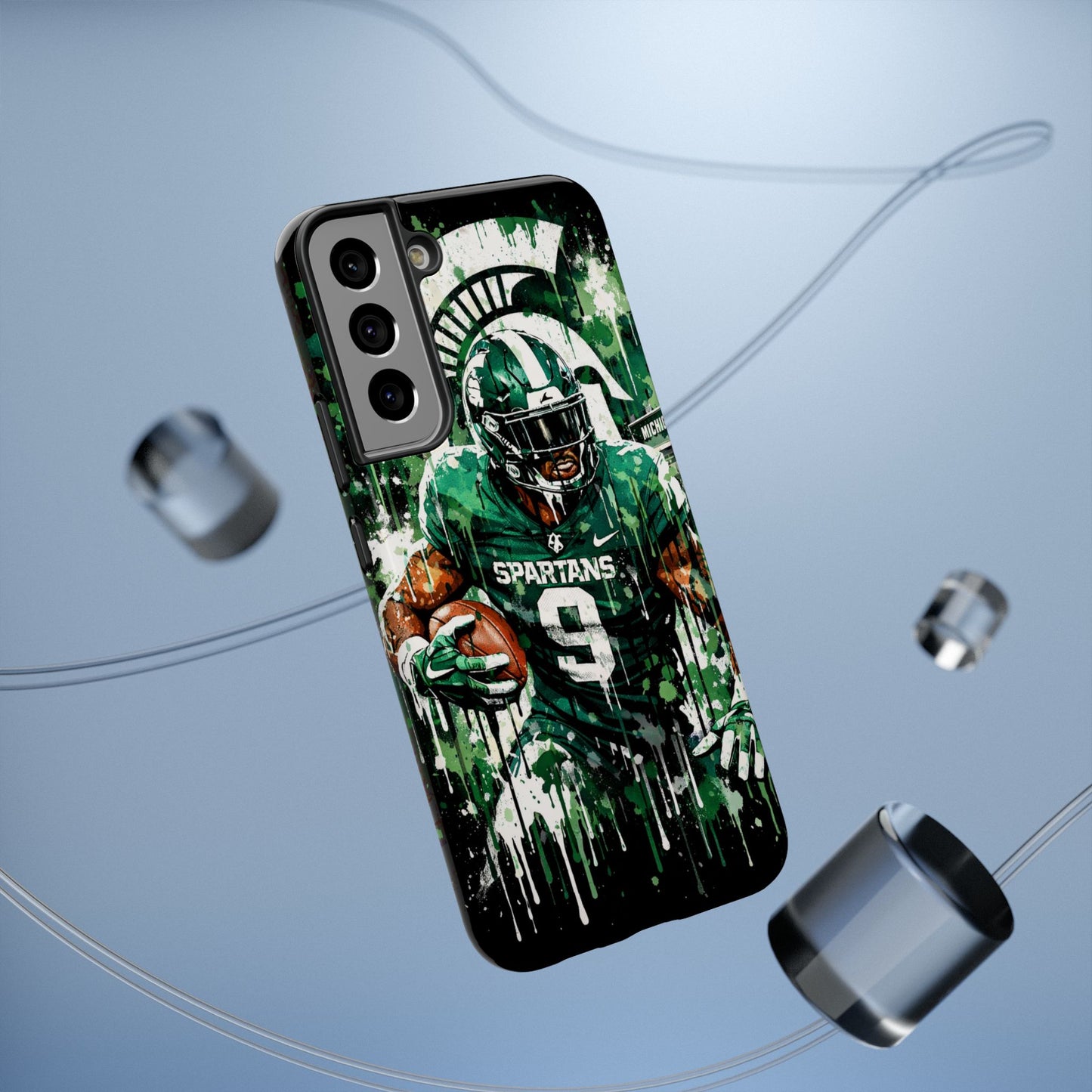 Spartans Football Impact-Resistant Phone Case — Drip Art Player Design