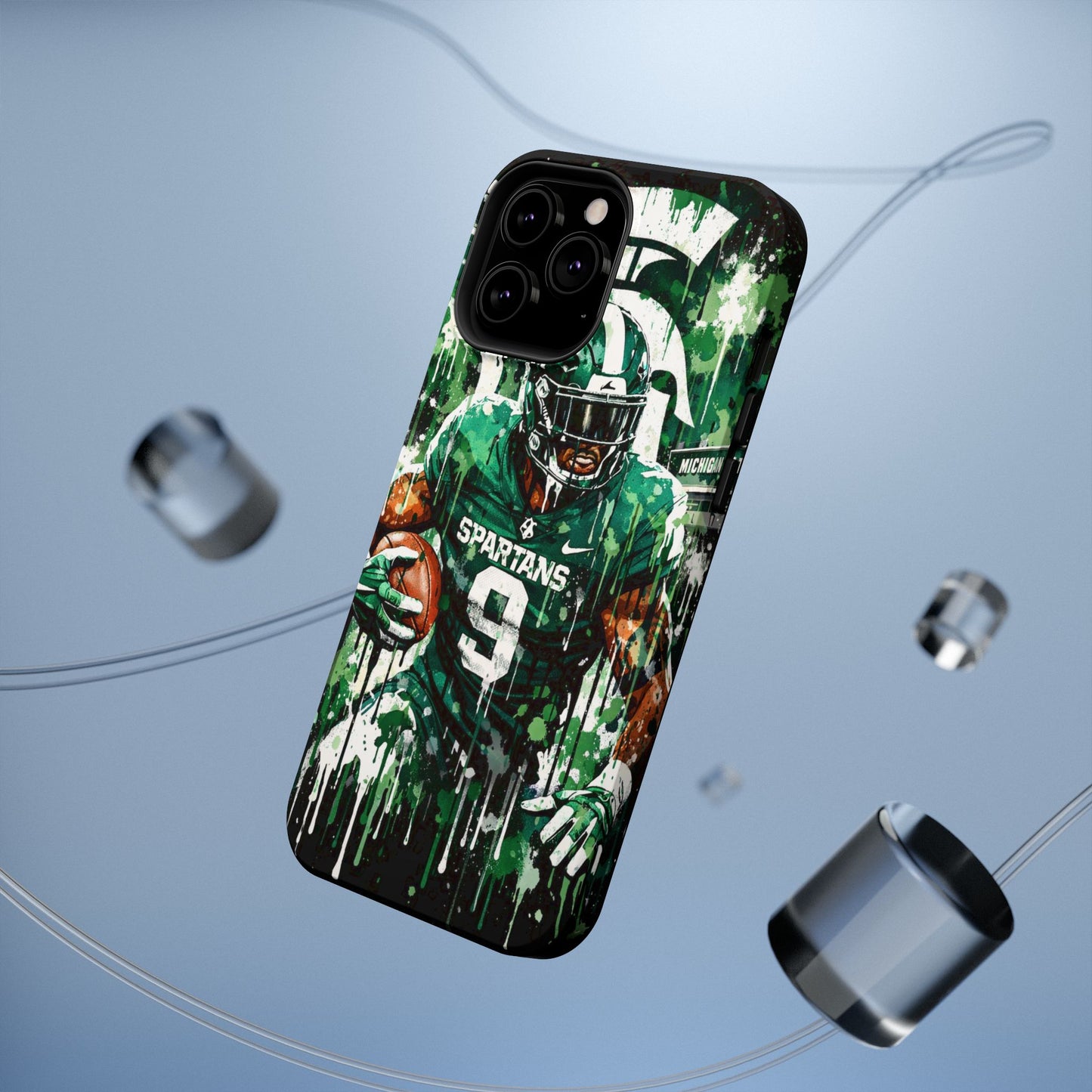 Spartans Football Impact-Resistant Phone Case — Drip Art Player Design