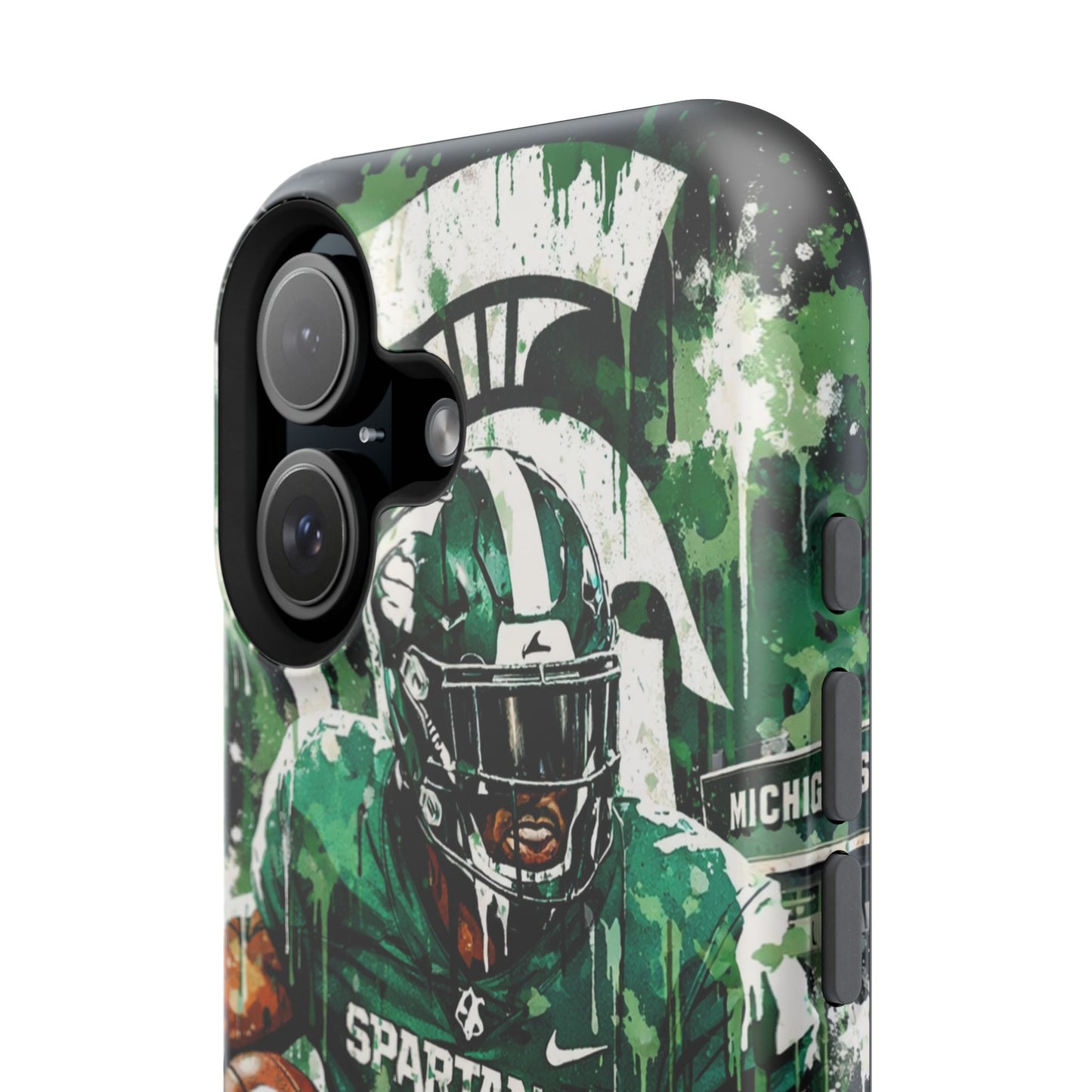 Spartans Football Impact-Resistant Phone Case — Drip Art Player Design