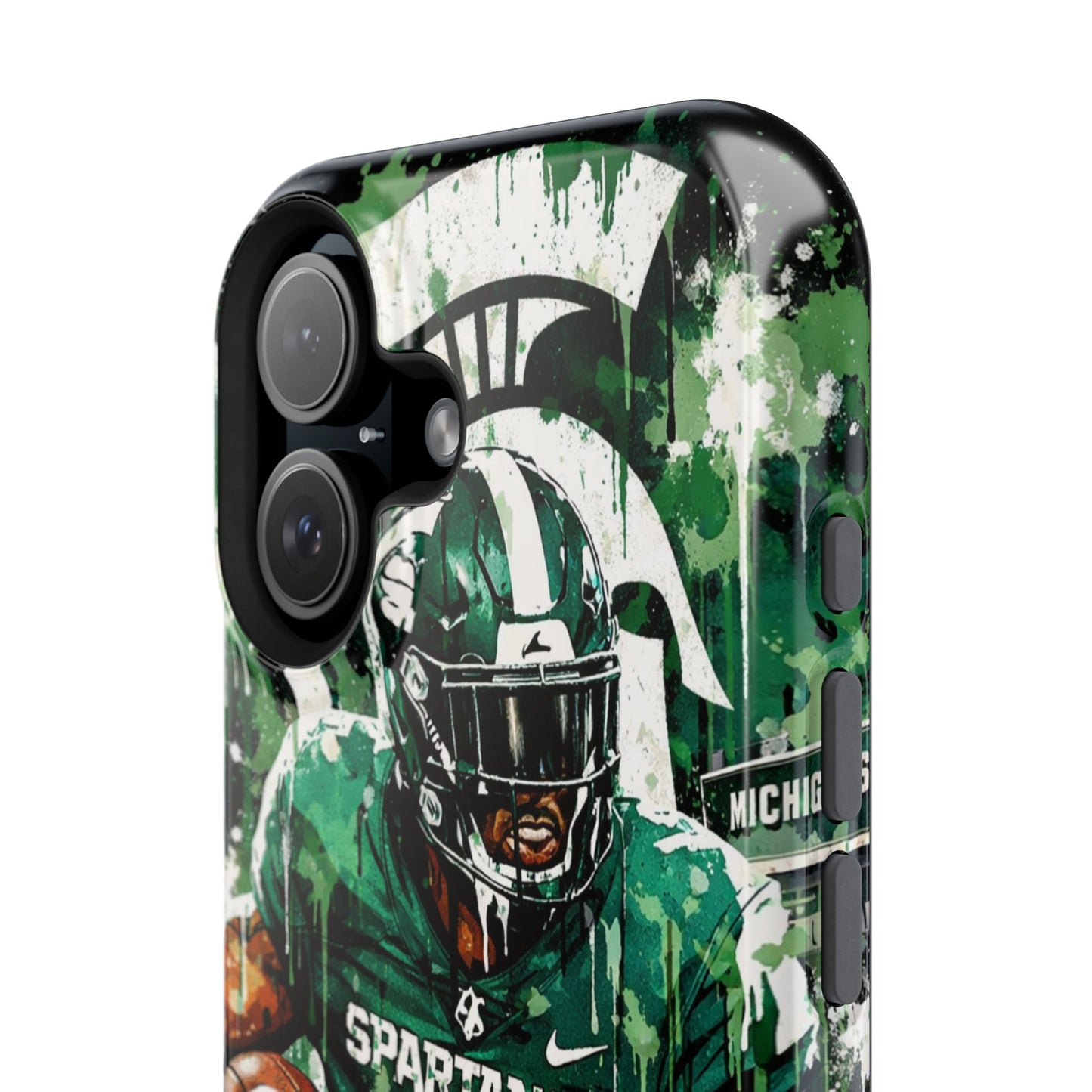 Spartans Football Impact-Resistant Phone Case — Drip Art Player Design